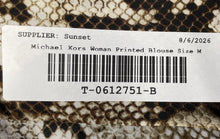 Load image into Gallery viewer, Michael Kors Womens Black Brown Printed Full-Zip Jacket Size Medium
