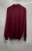 Load image into Gallery viewer, Visitor Poeta Moda Mens Red Knitted Long Sleeve Mock Neck Pullover Sweater Sz L
