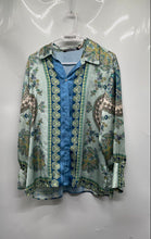 Load image into Gallery viewer, Zara Womens Multicolor Floral Spread Collar Long Sleeve Button-Up Shirt Size S
