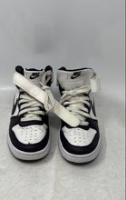 Load image into Gallery viewer, Nike Boys Court Borough Mid 2 White Black Lace-Up Sneaker Shoes Size 3.5Y
