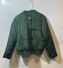Load image into Gallery viewer, Forever 21 Womens Green Kelly Long Sleeve Full-Zip Puffer Jacket Size L
