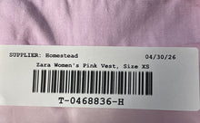 Load image into Gallery viewer, Zara Womens Pink Sleeveless V-Neck Pockets Button Front Suit Vest Size XS
