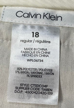 Load image into Gallery viewer, Calvin Klein Boys Light Khaki Flat Front Pockets Straight Leg Dress Pants Sz 18
