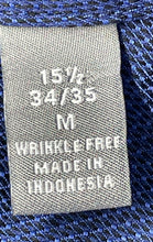 Load image into Gallery viewer, Michael Kors Mens Blue Slim Fit Stretch Collared Dress Shirt Size M 15.5 34/35

