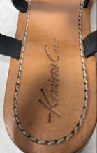 Load image into Gallery viewer, Kenneth Cole Womens Black Leather Open Toe Slingback Sandals Size EUR 38
