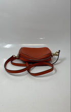 Load image into Gallery viewer, Michael Kors Womens Orange Gold Card Holder Inner Pocket Crossbody Bag
