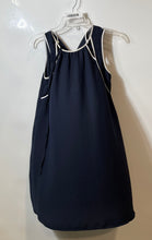 Load image into Gallery viewer, Armani Exchange Womens Blue Sleeveless Collarless Back Button Shift Dress Size 2
