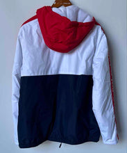 Load image into Gallery viewer, U.S. Polo Assn Mens Red White Navy Blue Colorblock Puffer Jacket Size Large
