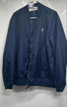 Load image into Gallery viewer, U.S. Polo Assn. Mens Navy Blue Long Sleeve Full-Zip Bomber Jacket Size Large
