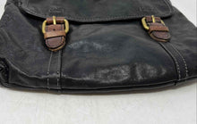 Load image into Gallery viewer, Fossil Womens Black Brown Leather Long Live Vintage 1954 Zipper Messenger Bag

