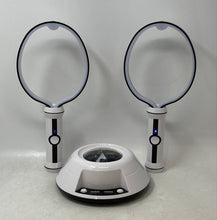 Load image into Gallery viewer, Sharper Image White 2 Player Virtual Space Ping Pong Game Set Untested
