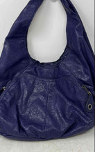 Load image into Gallery viewer, Bueno Womens Purple Croc Embossed Faux Leather Inner Pocket Zip Top Shoulder Bag
