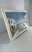 Load image into Gallery viewer, Tropical Coastal Beach Scene Signed Redmond Framed Oil On Canvas Painting
