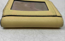 Load image into Gallery viewer, Kate Spade New York Womens Yellow Leather Card Holder Small Bi-Fold Wallet
