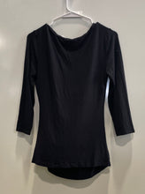 Load image into Gallery viewer, New York &amp; Company Womens Black 3/4 Sleeve Scoop Neck Pullover Blouse Top Size S
