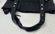 Load image into Gallery viewer, Francesco Biasia Womens Black Pebbled Leather Double Handle Lined Shoulder Bag
