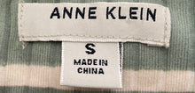 Load image into Gallery viewer, Anne Klein Womens Green White Striped Print 3/4 Sleeve Pullover T-Shirt Size S
