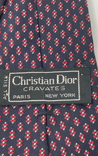 Load image into Gallery viewer, Christian Dior Mens Blue Red Printed Adjustable Designer Tie
