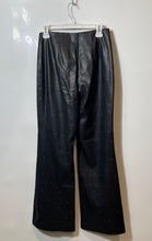 Load image into Gallery viewer, MNG Womens Black Flat Front Stretch Flared Leg Pull-On Trouser Pants Size 4
