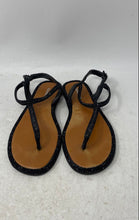 Load image into Gallery viewer, Gianni Bini Womens Avellia Black Embellished Ankle Strap Thong Sandals Size 8M
