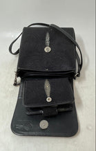 Load image into Gallery viewer, Lot Of 2 Pcs Sagrem Womens Black Detachable Flap Over Crossbody Bag With Wallet
