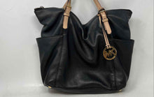 Load image into Gallery viewer, Michael Kors Womens Jet Set Black Leather Charm Double Handle Tote Handbag
