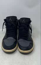 Load image into Gallery viewer, Nike Mens Air Jordan 1 Mid 554724-041 Black Leather Lace-Up Sneaker Shoes Size 9
