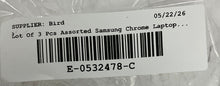 Load image into Gallery viewer, Lot Of 3 Pcs Assorted Samsung Chrome Black Silver Laptops Not Tested For Parts
