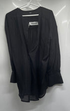 Load image into Gallery viewer, Express Womens Black Long Sleeve Button-Front Blouse Top Size XL With Tag
