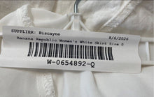 Load image into Gallery viewer, Banana Republic Womens White Front Slit Side-Zip Midi Flare Skirt Size 0
