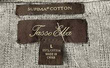 Load image into Gallery viewer, Tasso Elba Mens Gray Mock Neck Long Sleeve 1/4 Zip Textured Knit Sweater Size L
