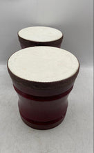 Load image into Gallery viewer, First Act Red Percussion Musical Instrument Beginner Double Bongos Drum Set
