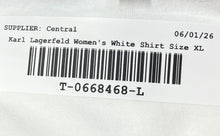 Load image into Gallery viewer, Karl Lagerfeld Womens White Graphic Print Short Sleeve Round Neck T-Shirt Sz XL
