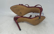 Load image into Gallery viewer, Aldo Womens Twila Dark Red Open Toe Stiletto Heel Strappy Sandals Size 7
