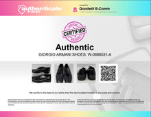 Load image into Gallery viewer, Authentic Giorgio Armani Mens Black Lace-Up Oxford Dress Shoes Size 8.5 Worn
