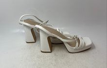 Load image into Gallery viewer, Limelight Womens Gennie White Leather Open Toe Block Platform Heels Size 7M
