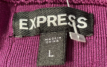 Load image into Gallery viewer, Express Womens Purple Sleeveless Short Bodycon Dress Size Large
