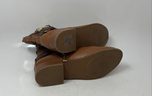 Load image into Gallery viewer, Michael Kors Womens Rory Brown Leather Side Zip Ankle Booties Size 8.5 M
