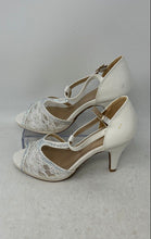 Load image into Gallery viewer, Dream Pairs Womens Amore-2 White Lace Peep Toe T-Strap D'Orsay Heels Size 6.5
