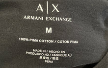Load image into Gallery viewer, Armani Exchange Mens Blue And Black Wave Print Cotton Pullover T-Shirt Size M
