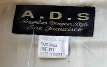 Load image into Gallery viewer, A.D.S Womens White Cream Color Long Sleeve Full-Zip Jacket Size 1
