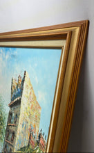 Load image into Gallery viewer, Vintage Parisian Street Scene Framed Art Painting Signed By Caroline Burnett
