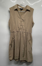 Load image into Gallery viewer, Alfani Womens Brown Sleeveless Button Front Collared Shift Dress Size 14
