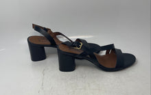 Load image into Gallery viewer, Naturalizer Womens Arianna Black Leather Block Heel Slingback Sandals Size 8.5
