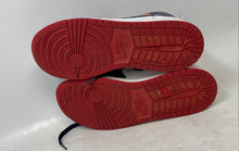 Load image into Gallery viewer, Nike Kids Air Jordan 1 Mid BQ6931-104 White Navy Blue Red Sneaker Shoes Size 7Y
