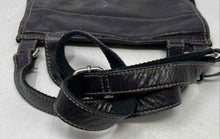Load image into Gallery viewer, Fossil Womens Black Leather Inner Zip Pocket Adjustable Strap Crossbody Handbag
