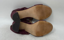 Load image into Gallery viewer, Ann Taylor Womens Burgundy Open Toe Slip-On Block Slingback Heels Size 7.5M
