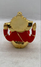 Load image into Gallery viewer, Satguru's Decorative Red Gold Accents Ganpati Bappa Idol Religious Statue
