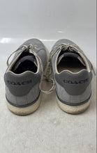 Load image into Gallery viewer, Coach Mens Clip Gray Signature Print Leather Low Top Sneakers Shoes Size 10

