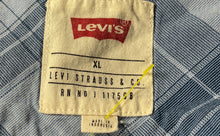 Load image into Gallery viewer, Levi's Mens Blue Printed Cotton Long Sleeve Pockets Button-Up Shirt Size XL
